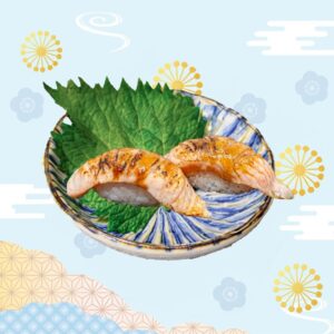 火炙焦糖三文魚壽司（2件）