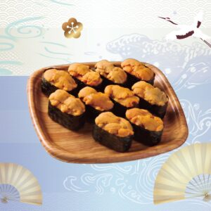 【十四週年優惠】A) 迷你海膽軍艦盛盒(10件) 正價食品滿$300可加購